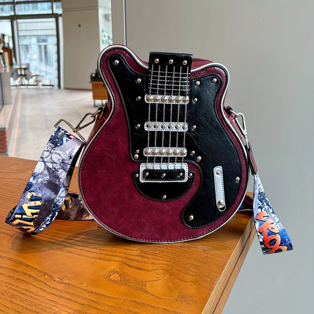 Gitaarvormige Y2K Crossbody – Modieuze schoudertas