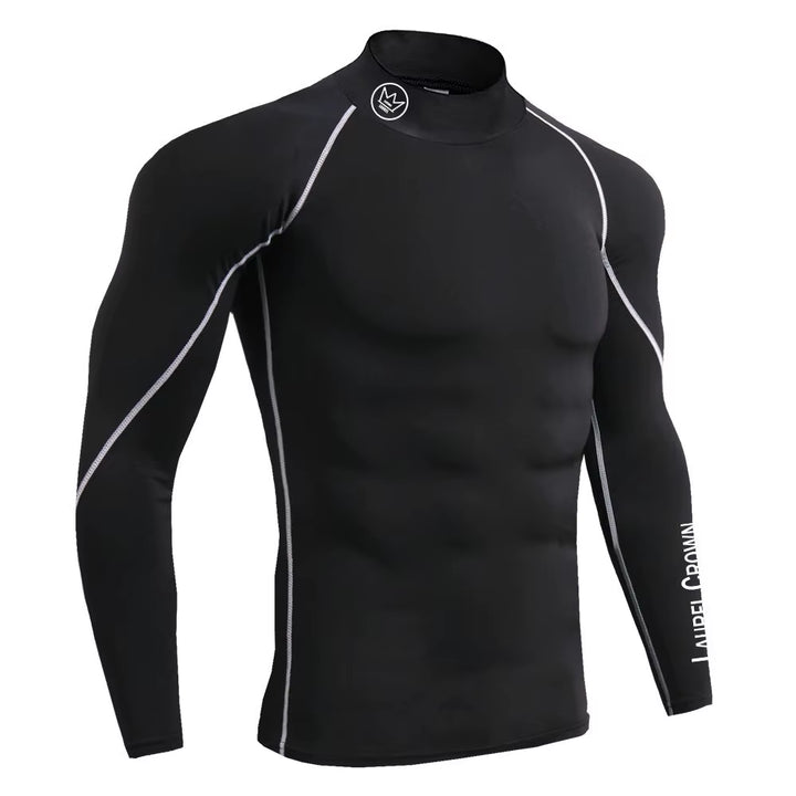 Gym Long Sleeve Shirt Men Fitness Training T-Shirt Running Sport Bodybuilding Skinny Tee Tops Muscle Workout Clothing