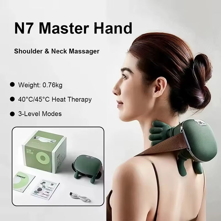 NEW N7 Master Hand Shoulder and Neck Massage Machine Cervical Spine Massager Trapezius Electric Cervical Neck Relax Massager