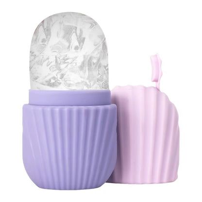 Ice Face Roller Skin Ice Cube Mold Anti-Slip Tray Shrink Pores Ice Maker for Eye Puffiness Face Tightening