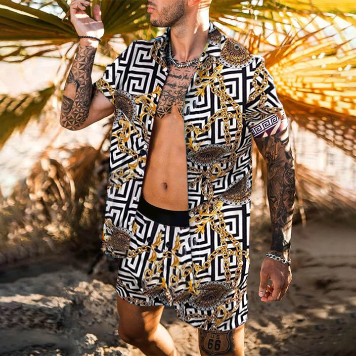 Heren Hawaii set zomer shirt en short