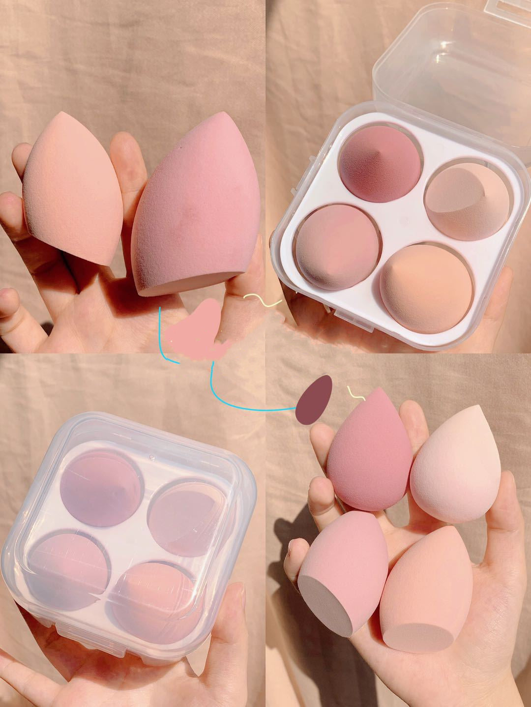 Beauty Egg – Synthetic Sponge Makeup Blender (met Box)