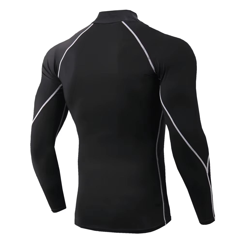 Gym Long Sleeve Shirt Men Fitness Training T-Shirt Running Sport Bodybuilding Skinny Tee Tops Muscle Workout Clothing