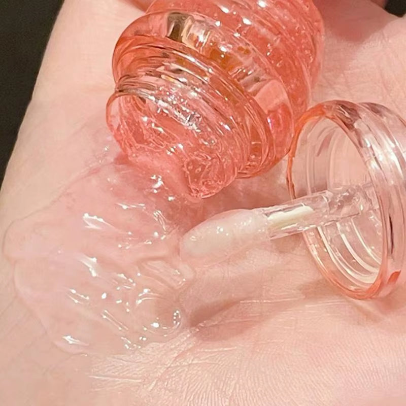 Lovely Honey Pot Lip Oil Lip Gloss Lip Balm Hydrating Lip Balm for Lip Care Moisturizing Clear Lip Oil Liquid Lipstick