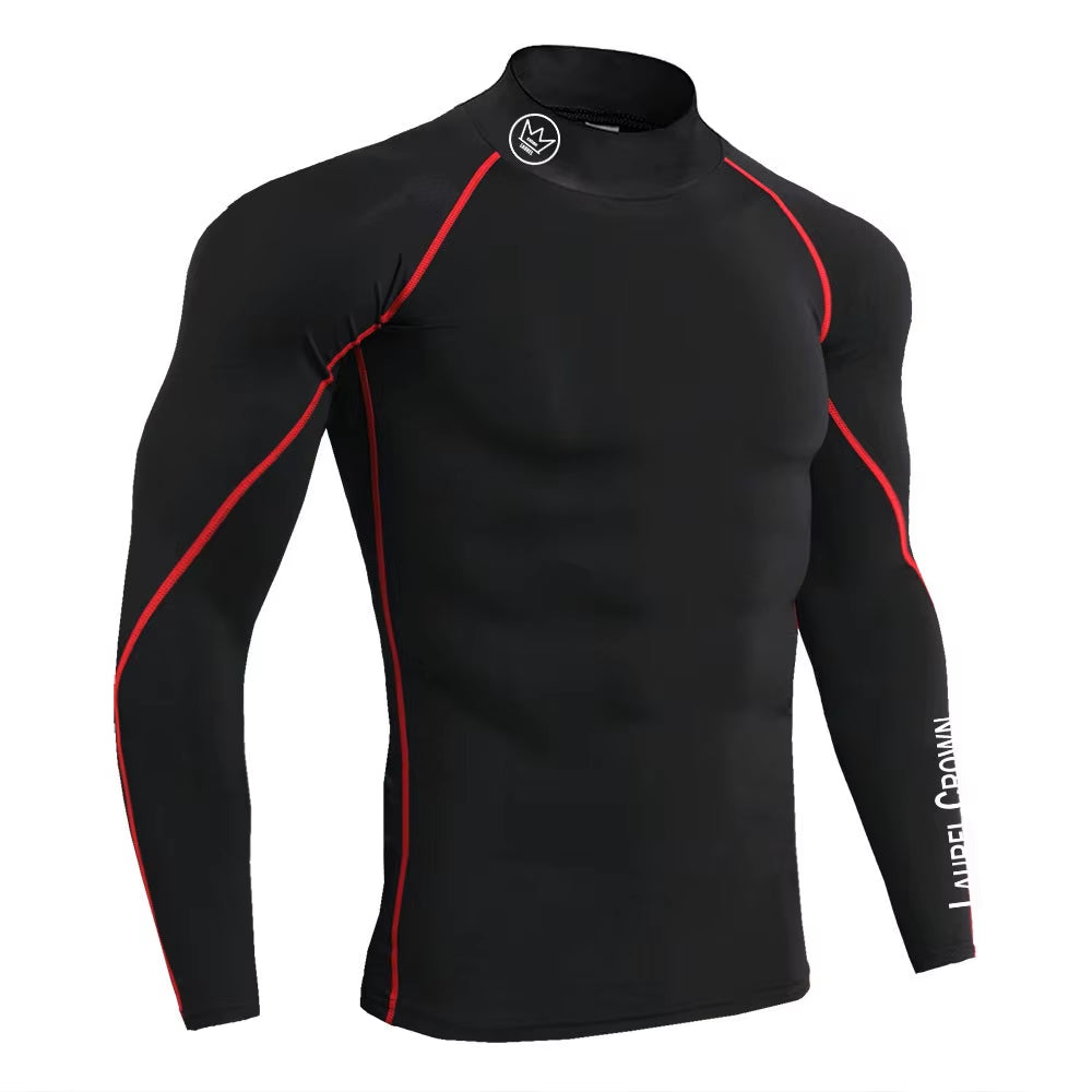 Gym Long Sleeve Shirt Men Fitness Training T-Shirt Running Sport Bodybuilding Skinny Tee Tops Muscle Workout Clothing