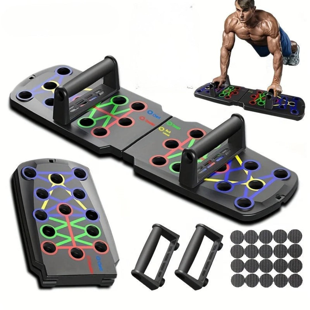 1Pc Multifunctional Folding Push-Up Board for Home and Gym Workouts - Build Strong Chest Muscles and Improve Overall Fitness
