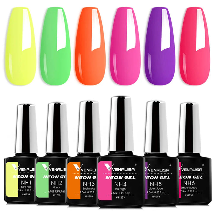 Nail Gel Polish Autumn Color TPO FREE Fall Season Gel Nail Polish Kit Soak off UV LED Semi Permanent Nail Gel 6Pcs/Kit