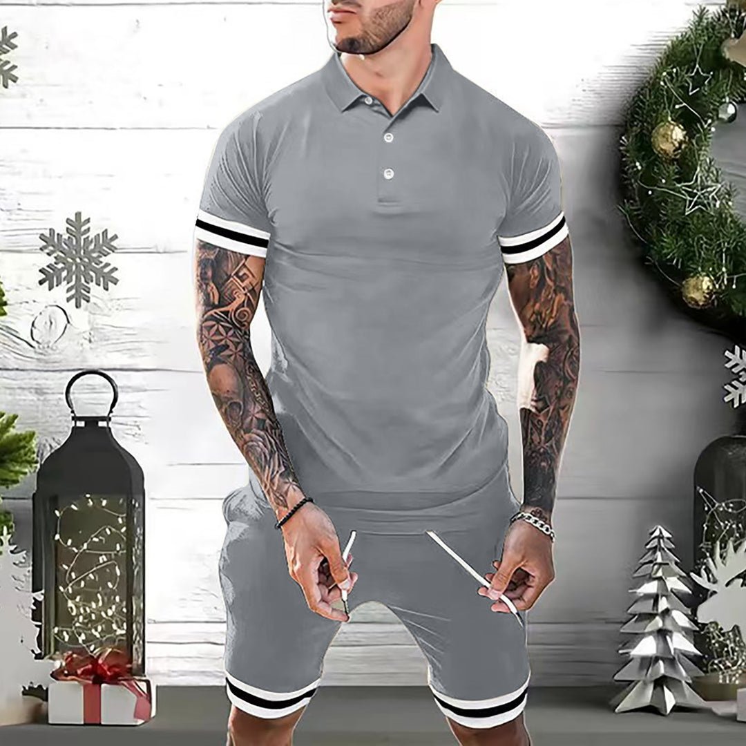 Heren short set tweedelig polo en short
