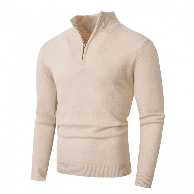 Fleece-lined Men's Zipper Sweater