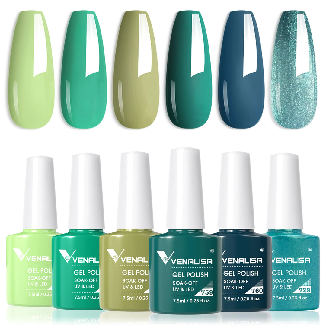 Nail Gel Polish Autumn Color TPO FREE Fall Season Gel Nail Polish Kit Soak off UV LED Semi Permanent Nail Gel 6Pcs/Kit