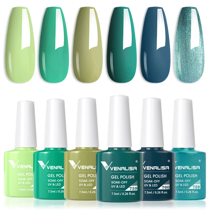 Nail Gel Polish Autumn Color TPO FREE Fall Season Gel Nail Polish Kit Soak off UV LED Semi Permanent Nail Gel 6Pcs/Kit