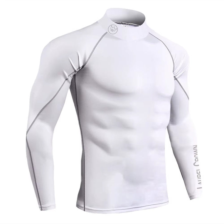 Gym Long Sleeve Shirt Men Fitness Training T-Shirt Running Sport Bodybuilding Skinny Tee Tops Muscle Workout Clothing