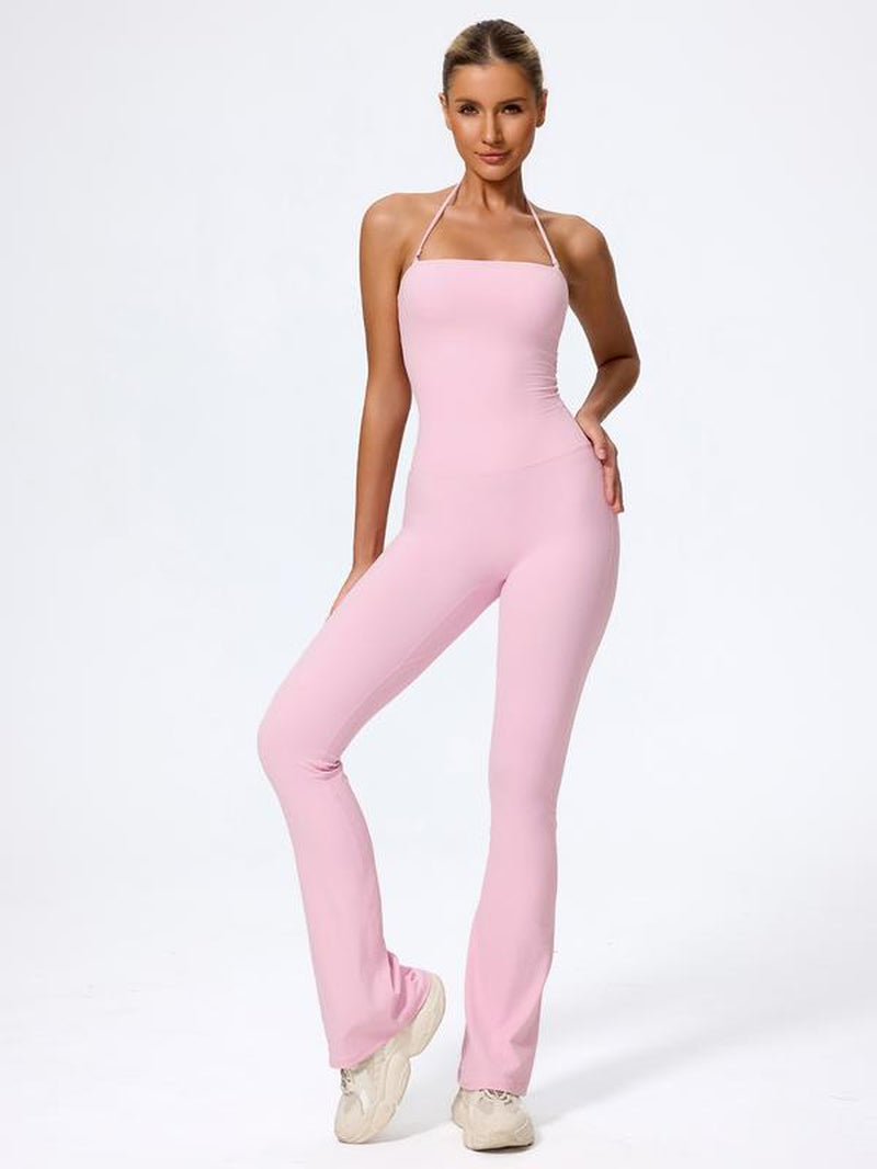 Women'S Casual Sleeveless Yoga Romper, Soft Nylon Elastane Fabric, No Padding, Perfect for Daily Wear, Outdoor Training, Gym Workouts