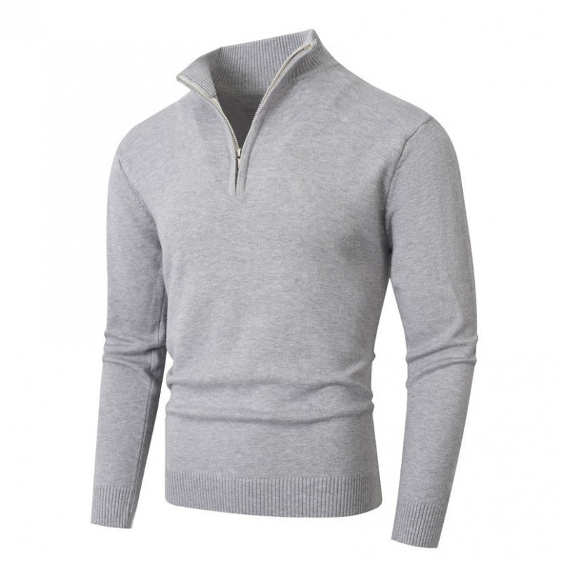 Fleece-lined Men's Zipper Sweater