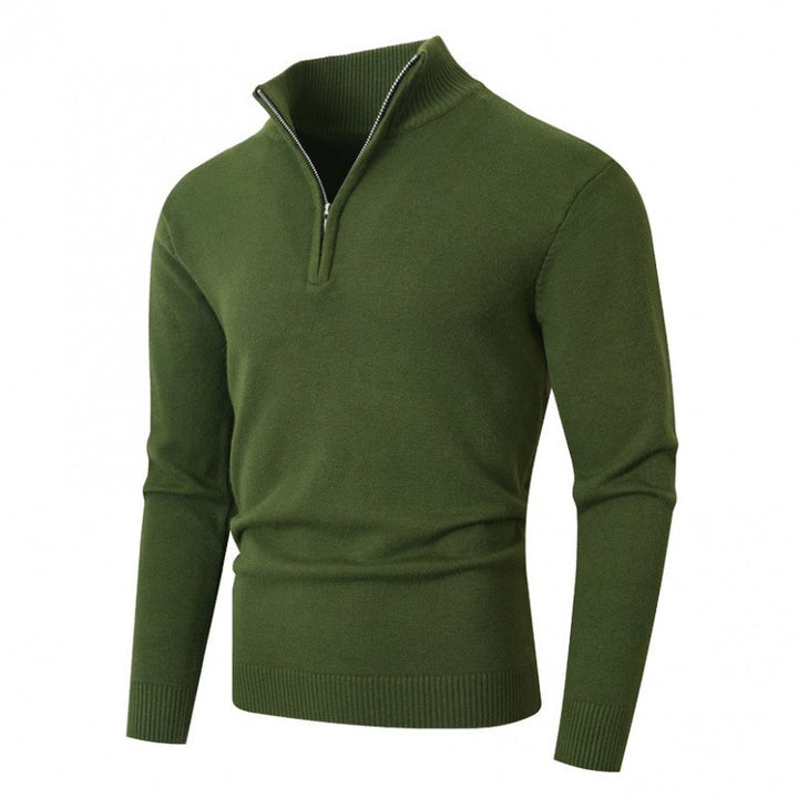 Fleece-lined Men's Zipper Sweater