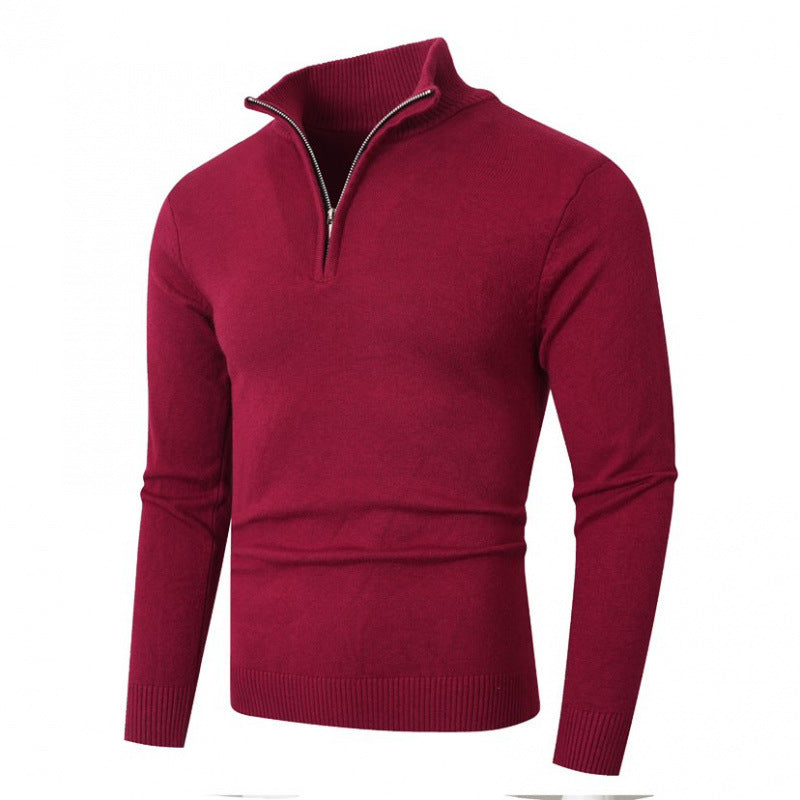 Fleece-lined Men's Zipper Sweater