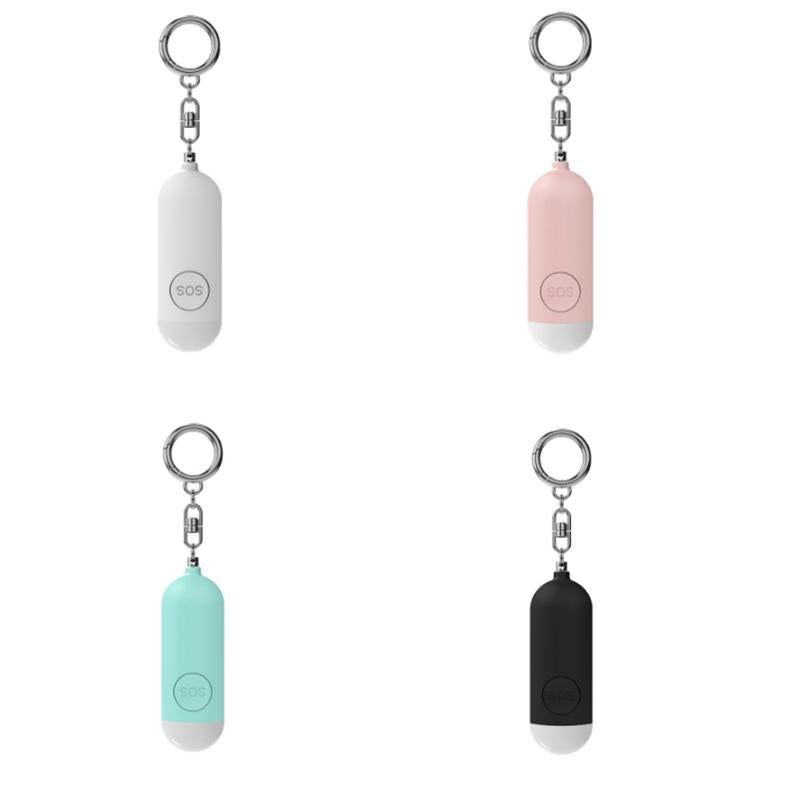 Personal Alarm Keychain for Women Self Defense - USB Rechargeable 130 Db Loud Safety Siren Whistle with LED Light – Panic Button or Pull Pin Alert Device Key Chain