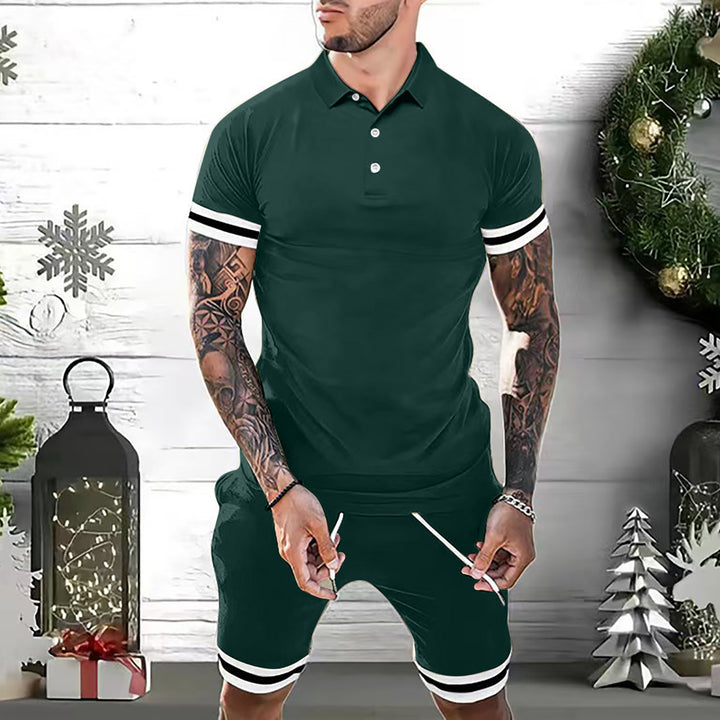 Heren short set tweedelig polo en short