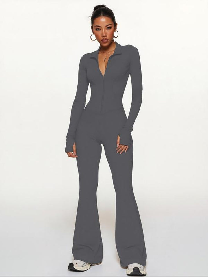 Women'S Slim Fit Workout Set, Long Sleeve Sports Jacket & High Waist Leggings, Comfortable Fashion Running Gym Clothes, 2 Piece, Casual Gym Wear