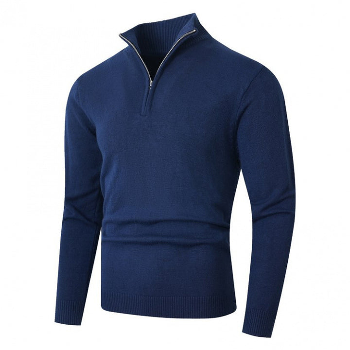 Fleece-lined Men's Zipper Sweater