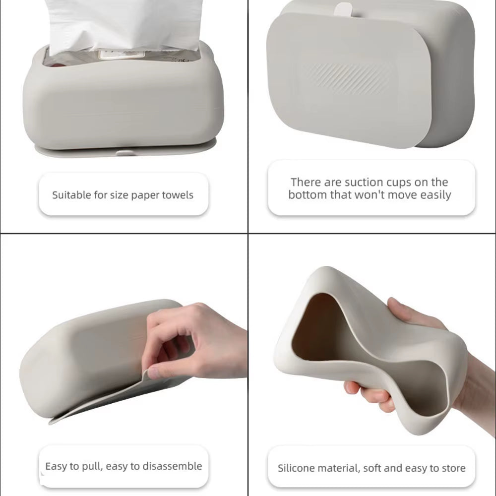 Punch-Free Silicone Tissue Box - Suction Cup