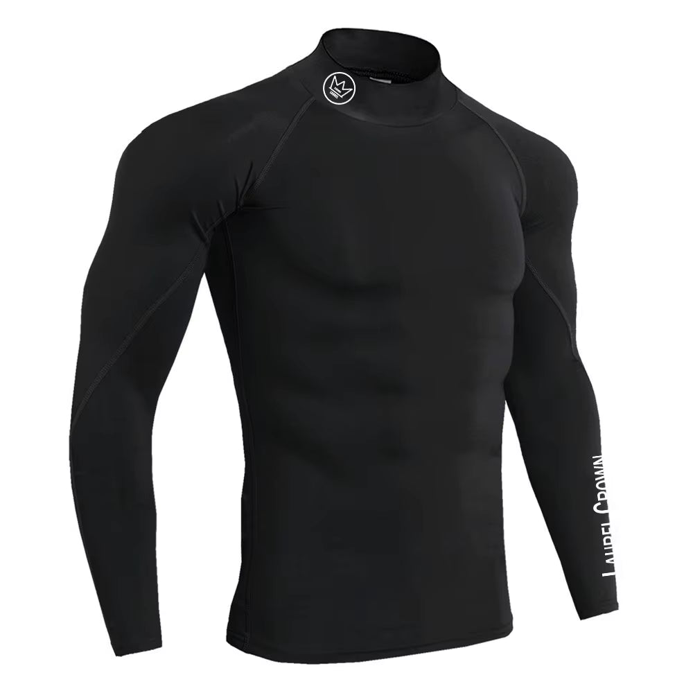 Gym Long Sleeve Shirt Men Fitness Training T-Shirt Running Sport Bodybuilding Skinny Tee Tops Muscle Workout Clothing