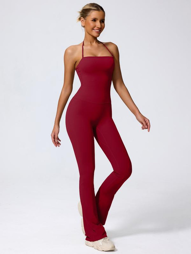 Women'S Casual Sleeveless Yoga Romper, Soft Nylon Elastane Fabric, No Padding, Perfect for Daily Wear, Outdoor Training, Gym Workouts