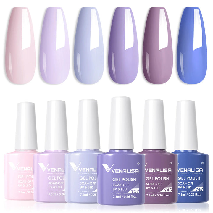 Nail Gel Polish Autumn Color TPO FREE Fall Season Gel Nail Polish Kit Soak off UV LED Semi Permanent Nail Gel 6Pcs/Kit