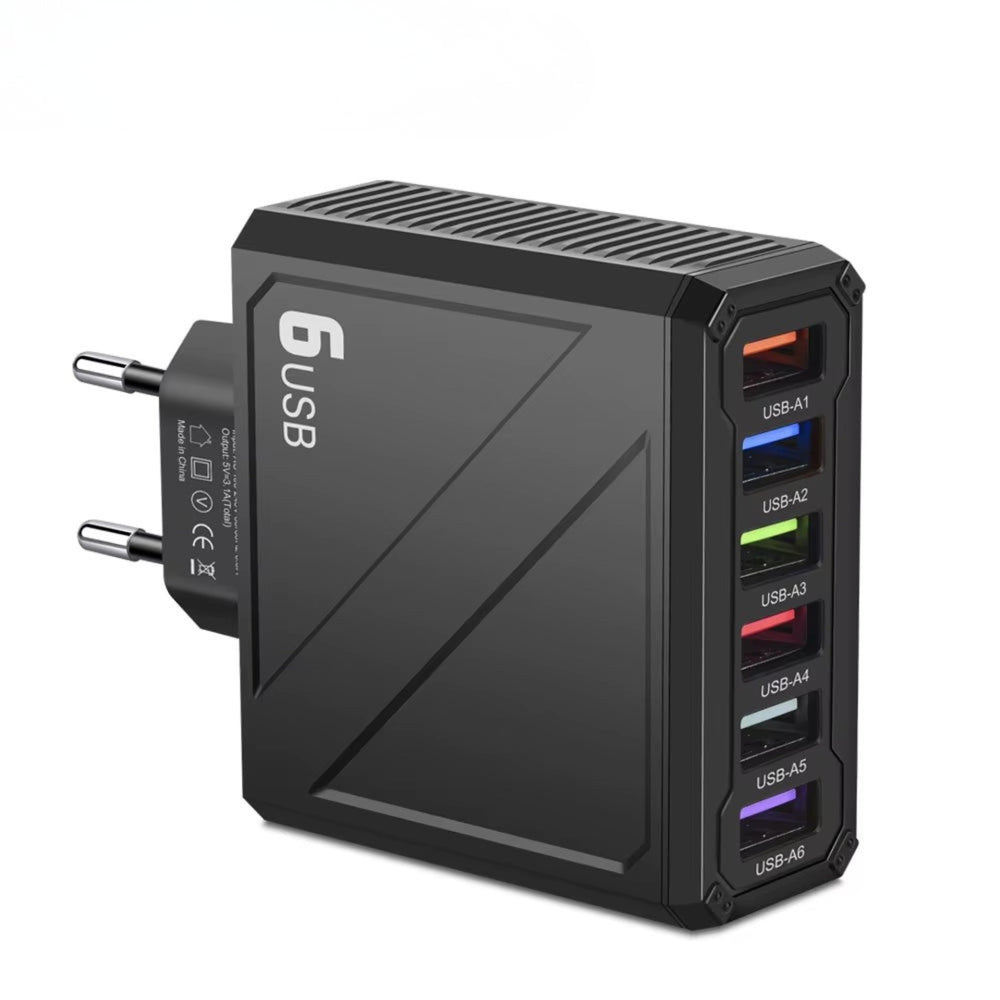 USB Fast Charger 3.1A 6 Ports Fast Charging Phone Charger Adapter for Iphone Samsung Xiaomi Huawei Multi Ports USB Wall Charger