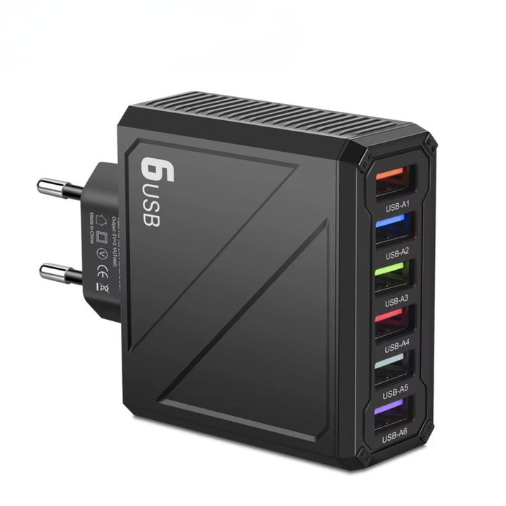 USB Fast Charger 3.1A 6 Ports Fast Charging Phone Charger Adapter for Iphone Samsung Xiaomi Huawei Multi Ports USB Wall Charger