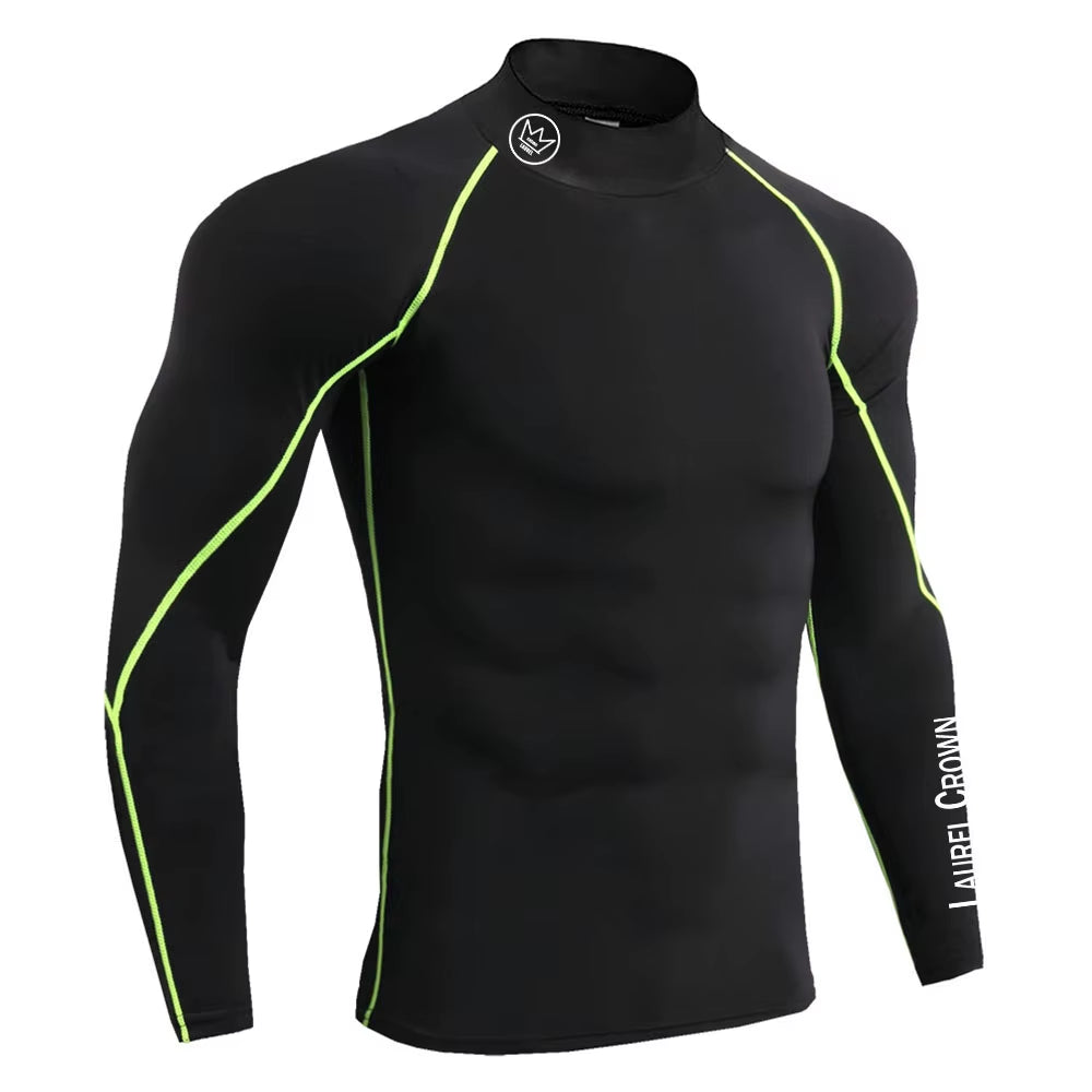 Gym Long Sleeve Shirt Men Fitness Training T-Shirt Running Sport Bodybuilding Skinny Tee Tops Muscle Workout Clothing