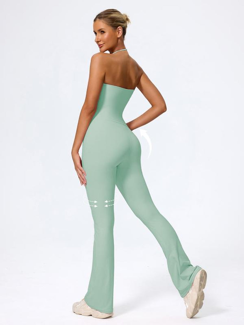 Women'S Casual Sleeveless Yoga Romper, Soft Nylon Elastane Fabric, No Padding, Perfect for Daily Wear, Outdoor Training, Gym Workouts