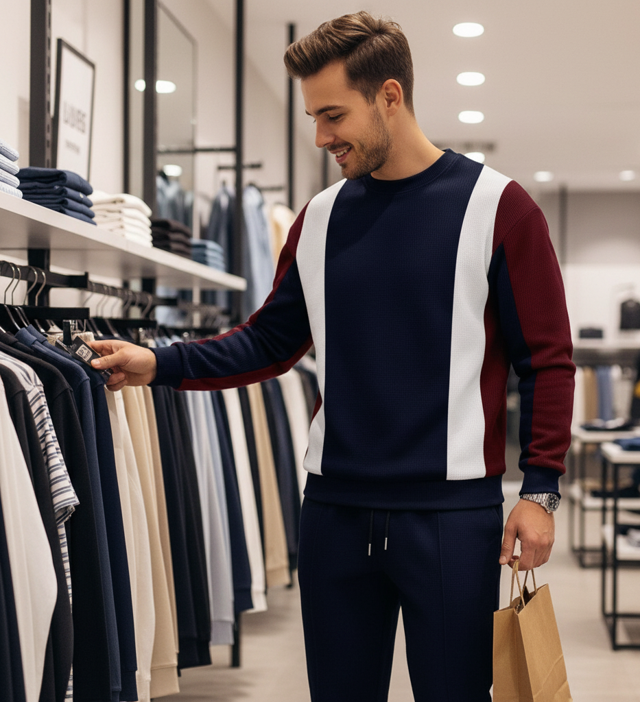 Casual top met kroonprint hoge hals lange set rb