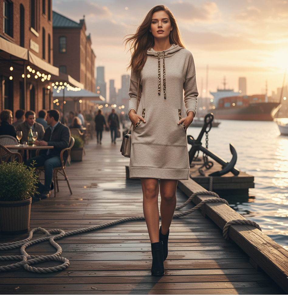 Dames hoodie met capuchon bg