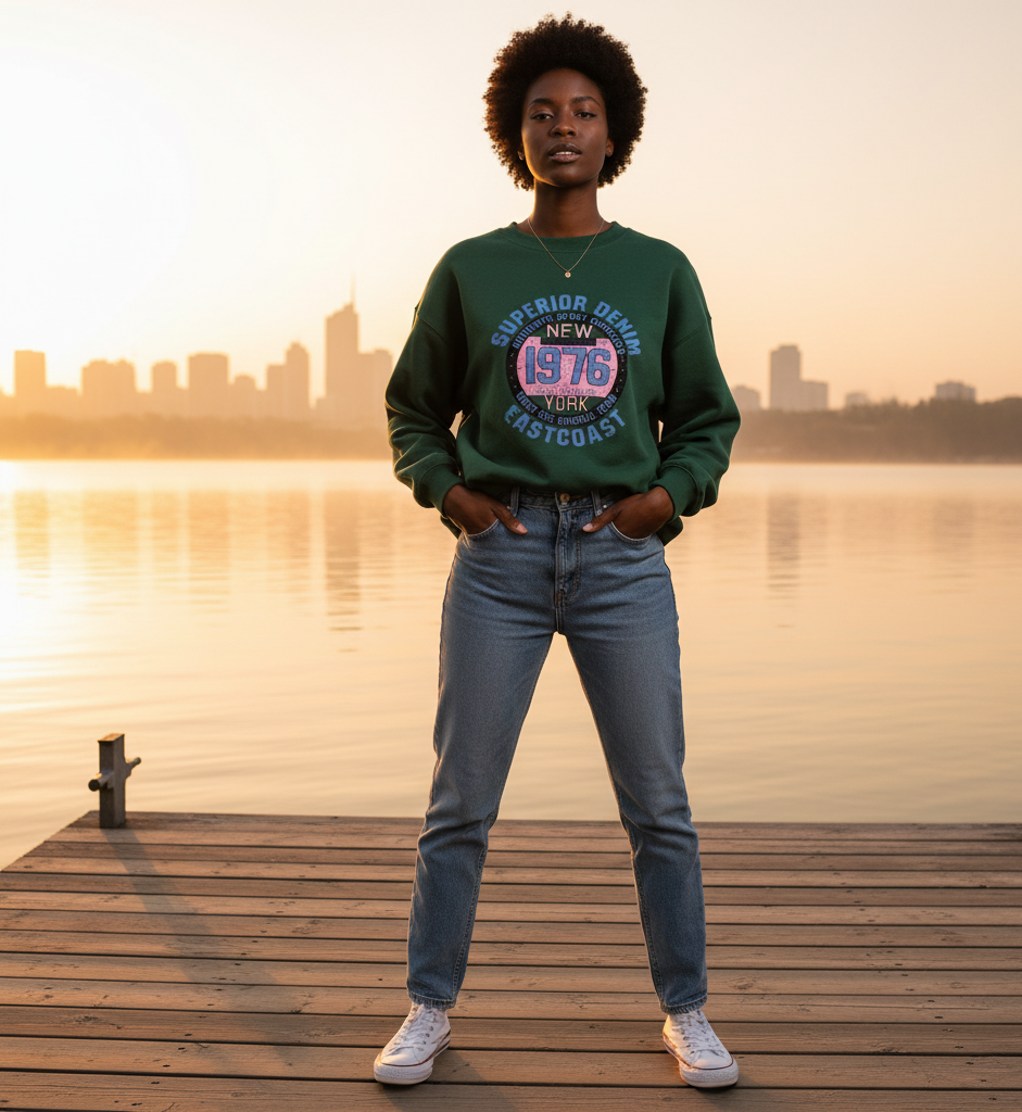 Dames sweater retro stijl groen