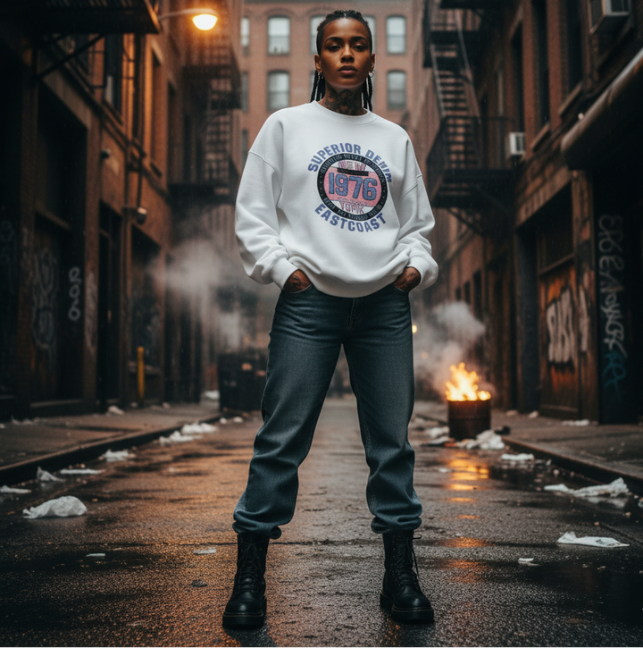 Dames sweater retro stijl wit