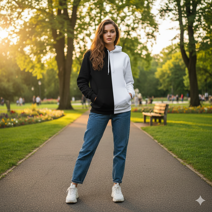 Unisex hoodie met capuchon casual