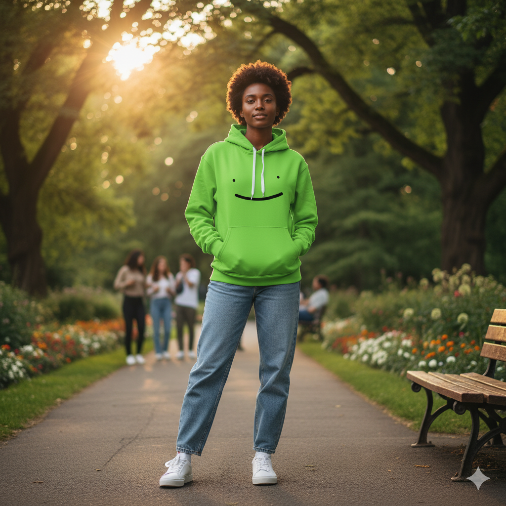 Unisex hoodie met capuchon casual