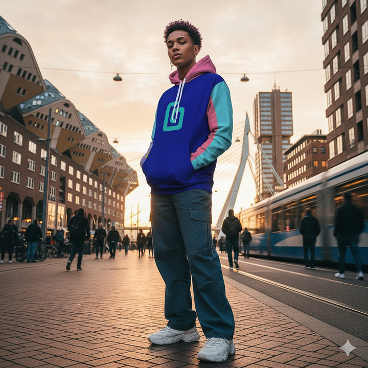 Unisex hoodie met capuchon casual