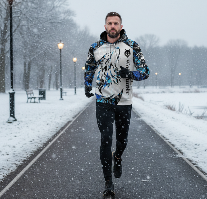 Heren hoodie met coole dierenprint  type a