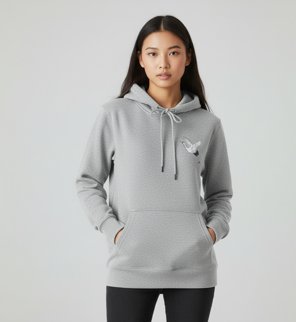 Hip Hop Hoodie – Embroidered Hoodie&nbsp; grijs