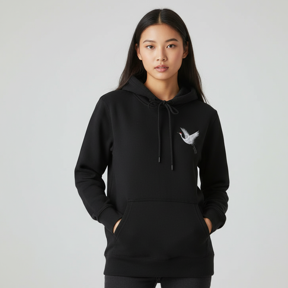 Hip Hop Hoodie – Embroidered Hoodie&nbsp; zwart