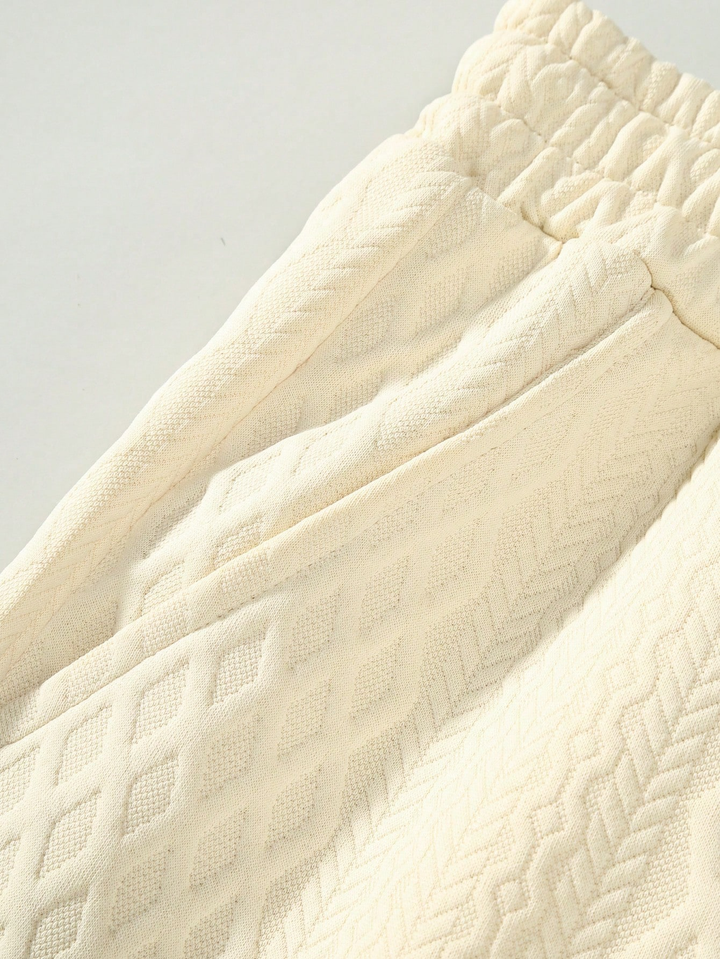 Jacquard Set (Roze) – Short Sleeve Shirt + Shorts