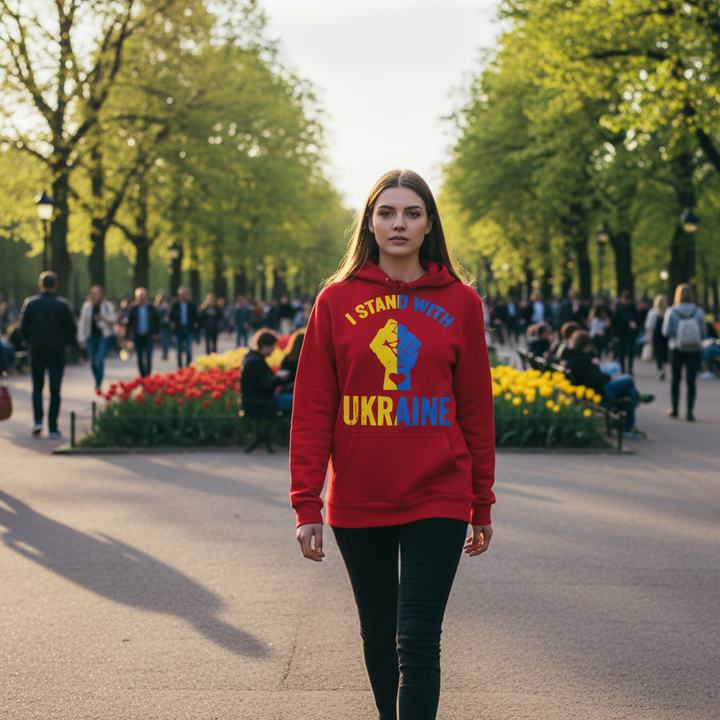 Unisex hoodie voor heren en dames rood