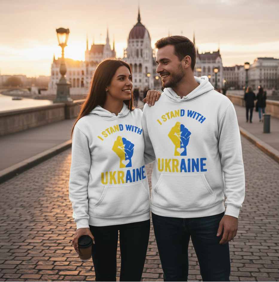 Unisex hoodie voor heren en dames wit