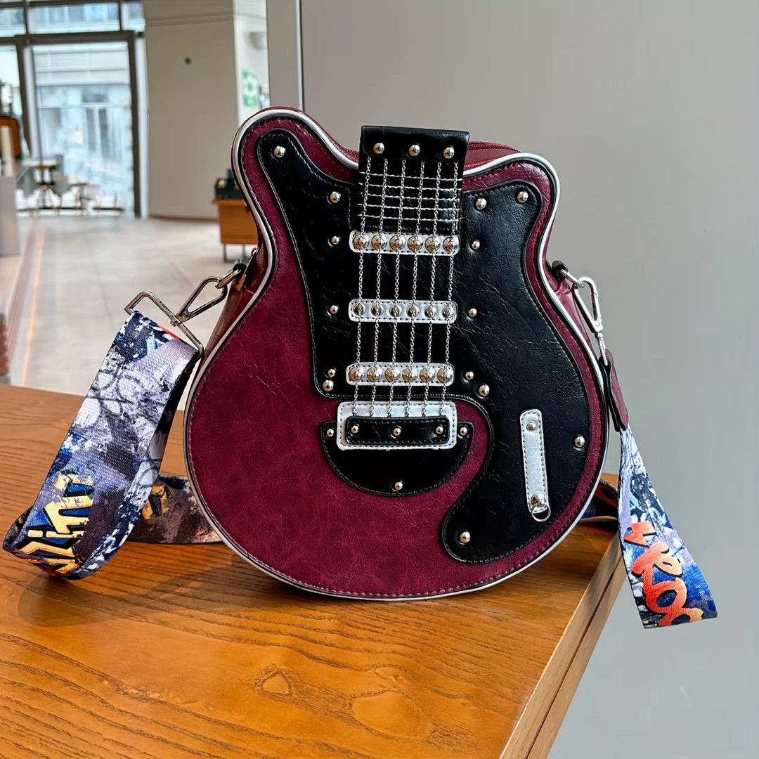 Gitaarvormige Y2K Crossbody – Modieuze schoudertas