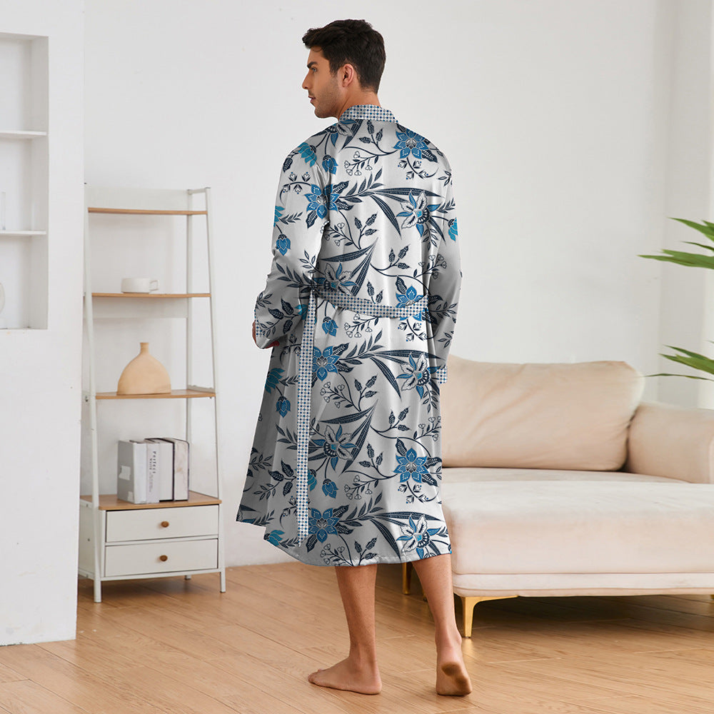 Heren kimono set met print