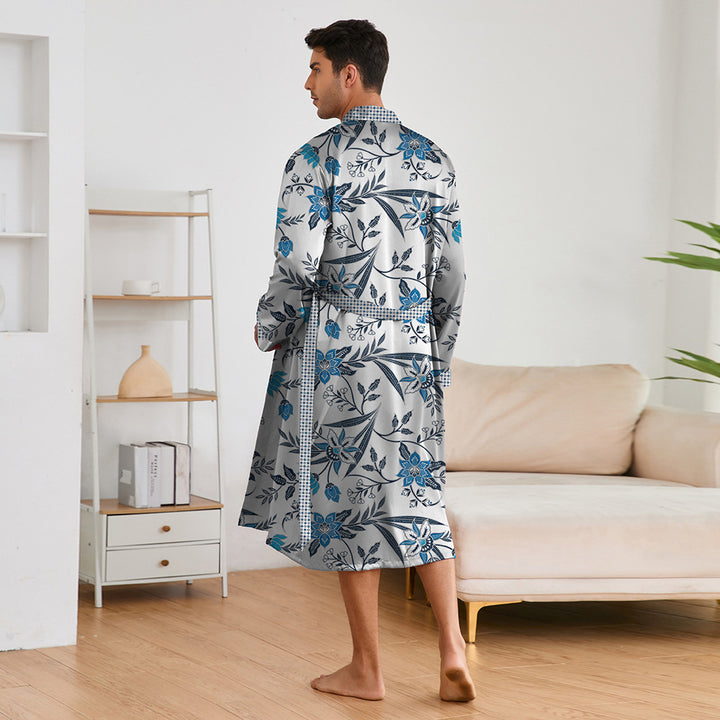 Heren kimono set met print