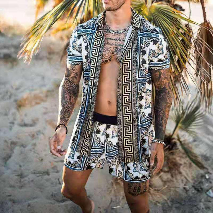 Heren Hawaii set zomer shirt en short
