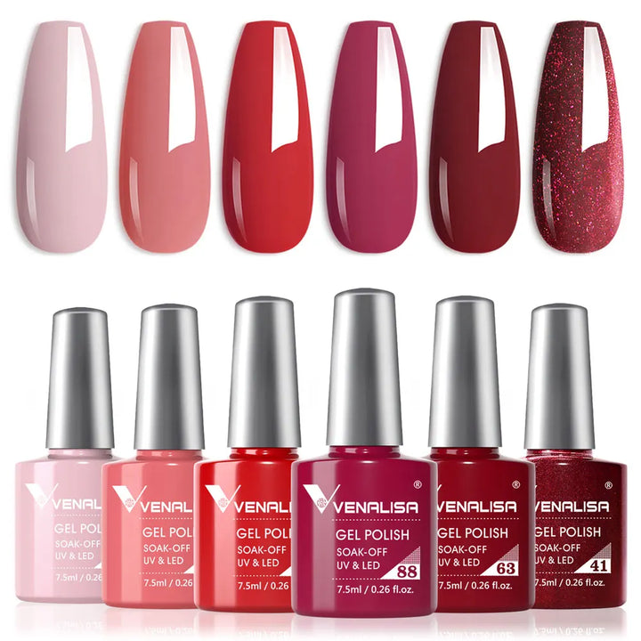 Nail Gel Polish Autumn Color TPO FREE Fall Season Gel Nail Polish Kit Soak off UV LED Semi Permanent Nail Gel 6Pcs/Kit